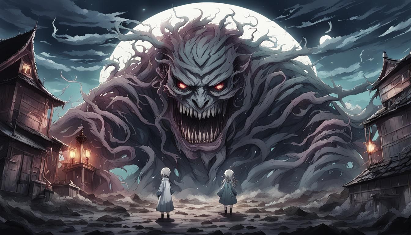Cursed Spirit Domain: Grotesque Imagery in Anime Style