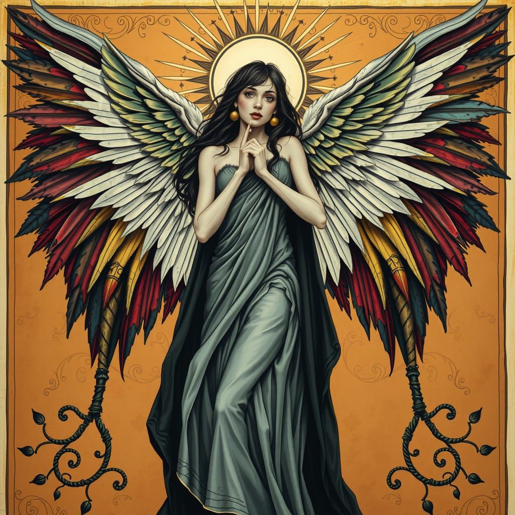 Visionary Angel in Psychedelic Splendor