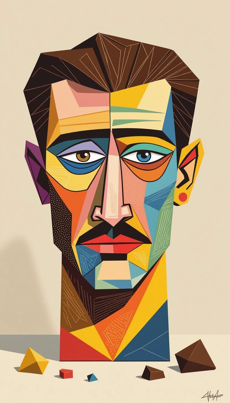 Cubist Chocolate Sculptures in Bold Colors