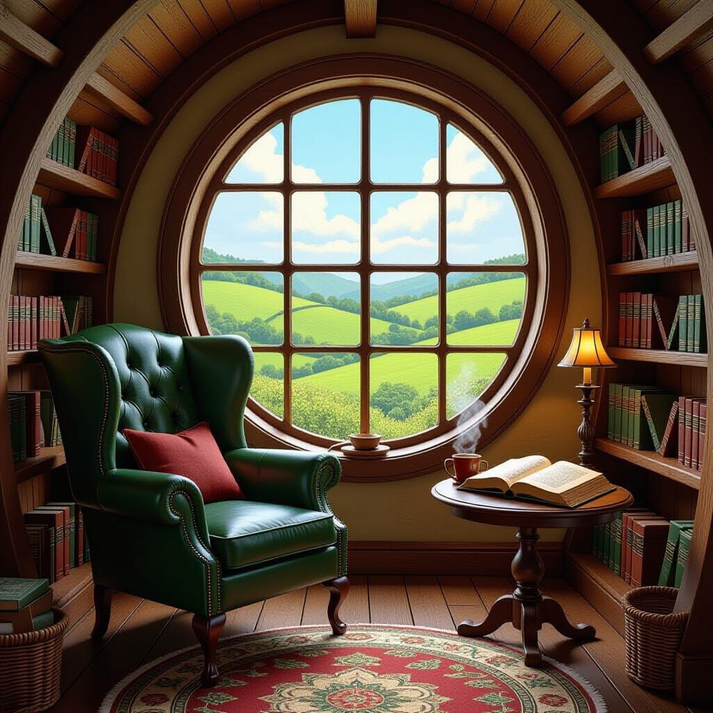 Cozy Hobbit Reading Nook in Shire Style