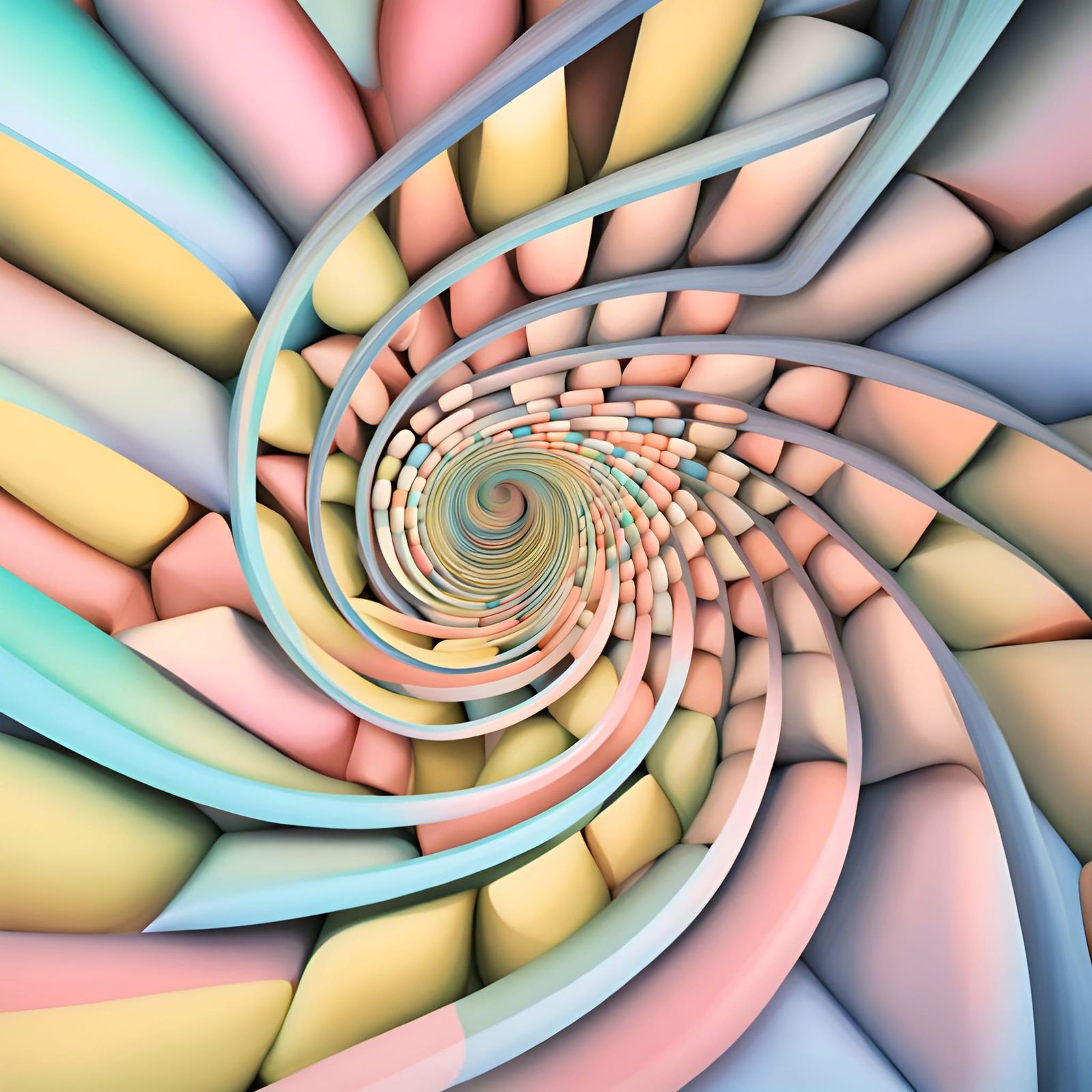 Endless Droste Effect in Pastel Colors