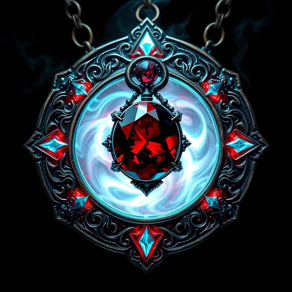 Ethereal Necklace with Dark, Malevolent Glow