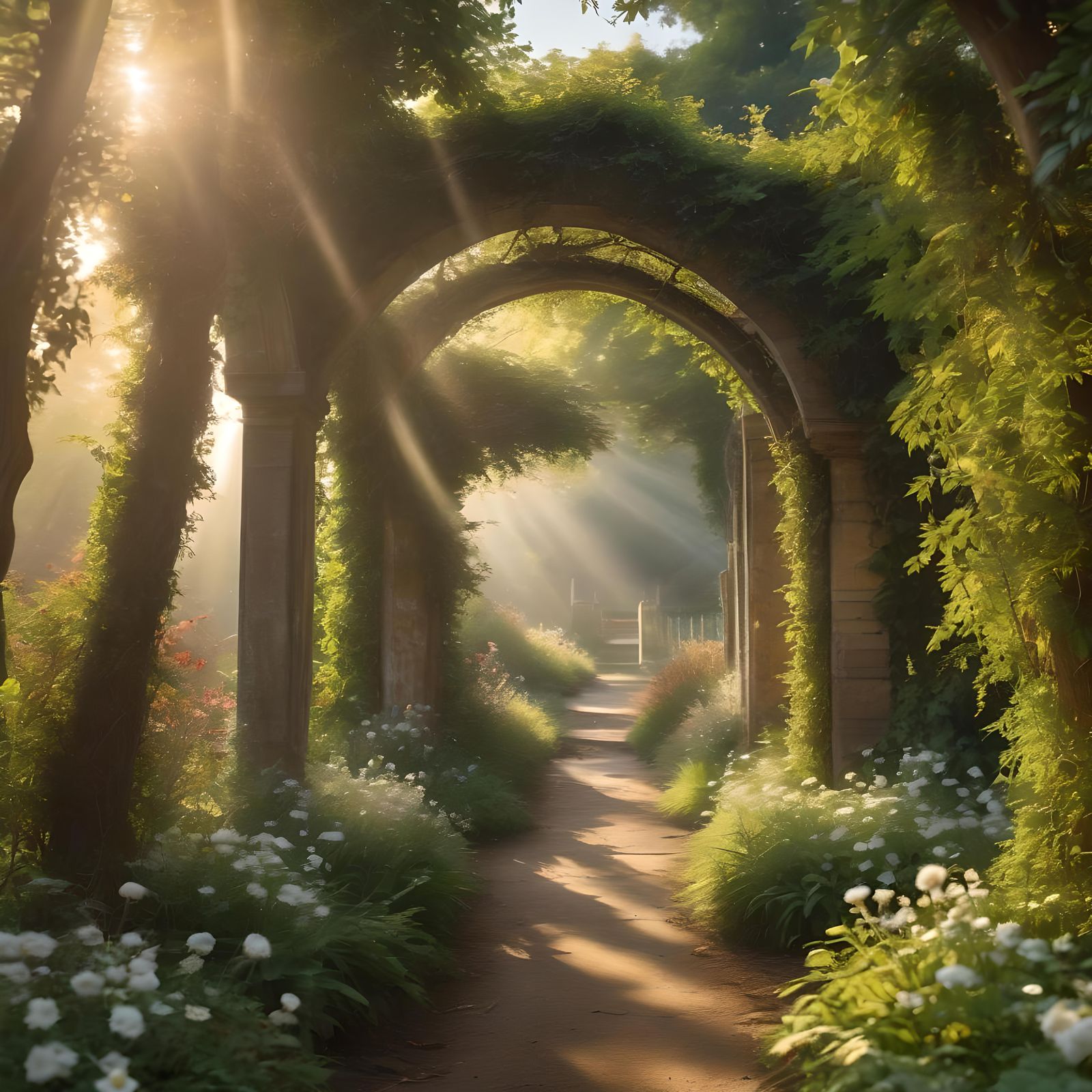 Heavenly Gateway From Secret Garden in Divine Light
