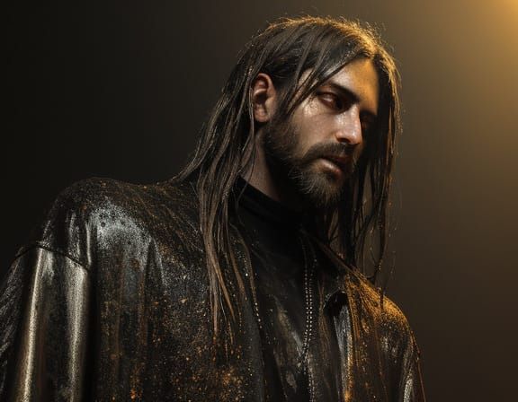 Nihilistic Abyss Oil Painting with Ethereal Cheerfulness