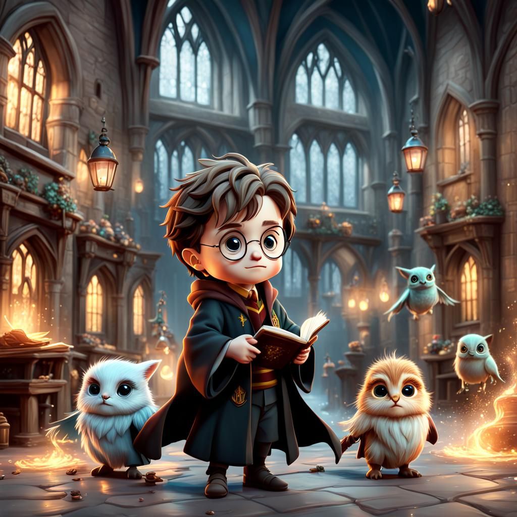 Cute Baby Harry Potter Cartoon Character