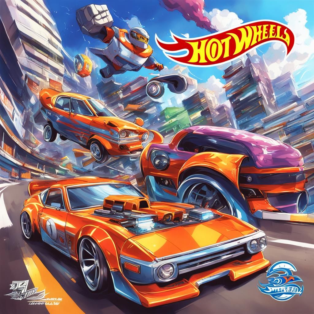 Hot Wheels Car in Anime Style