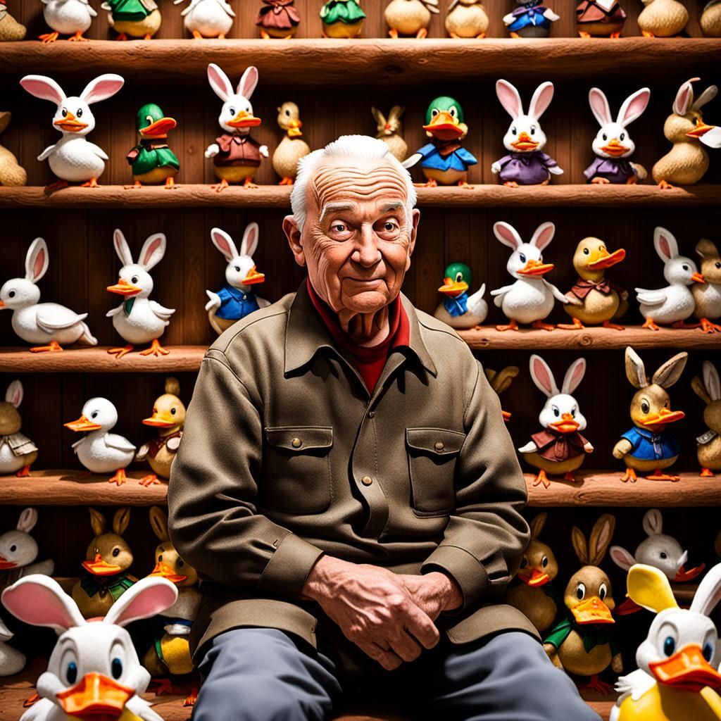 Elmer Fudd's Trophy Room: A Darkly Humorous Scene