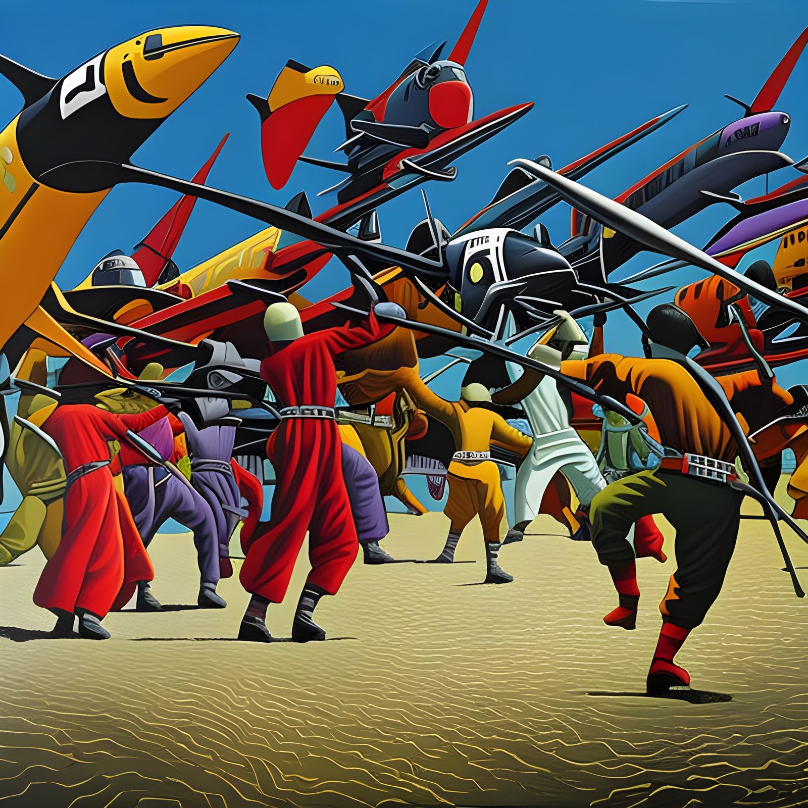 Hyperreal Chaos Reigns Painting in Art Styles