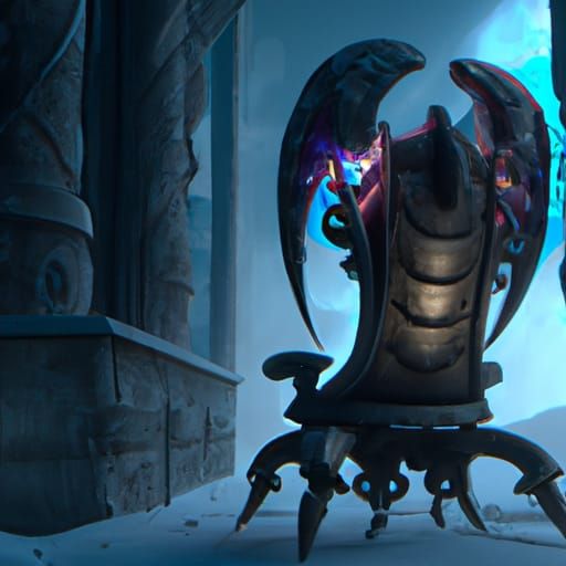 Fantastical Chair Concept Art in Detailed Matte Painting