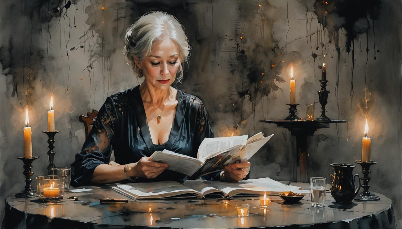 Helen Mirren in a Dark, Surreal Portrait