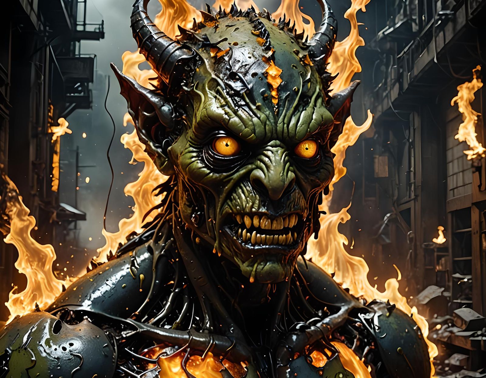 Goblin Mythology: Nightmare Chimera in Molten Steel