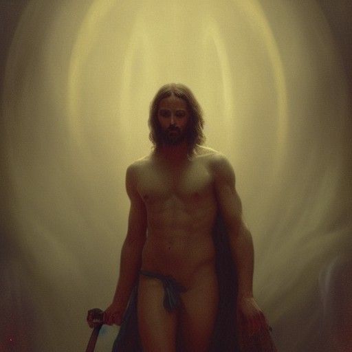 Passionate Embrace: Holographic Astral Illustration