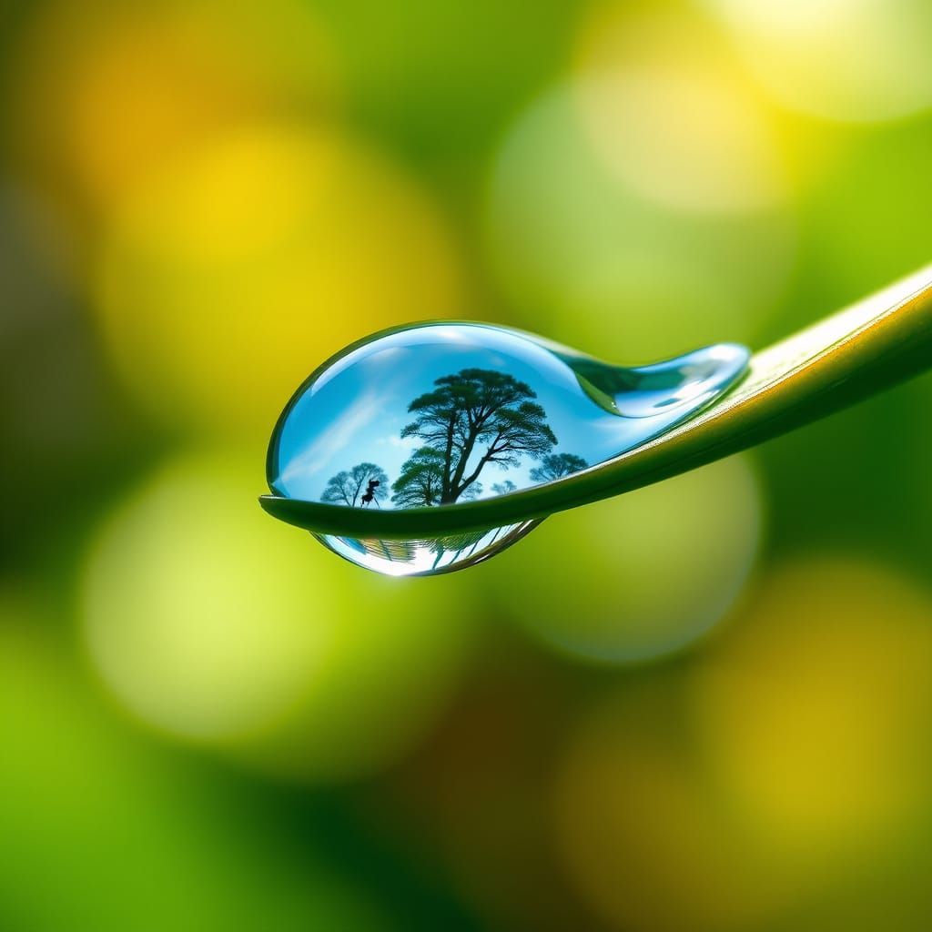 Minimalism - "A single Dewdrop"