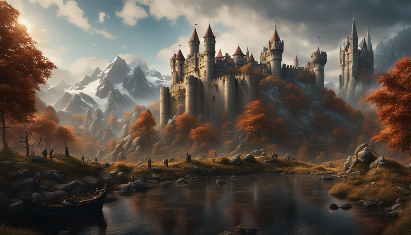 Medieval King, Kingdom and Kin: Detailed Matte Painting