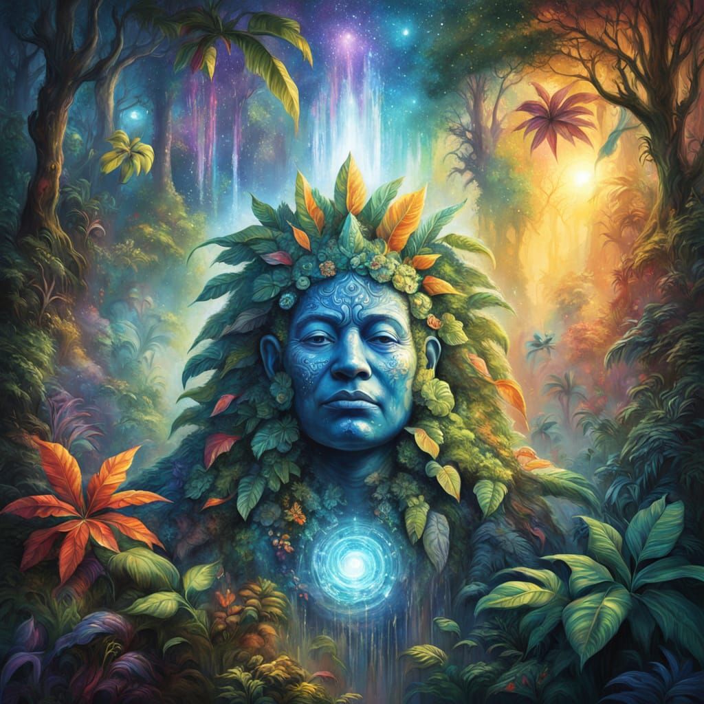 Earth Spirit Emerges in a Magical Jungle