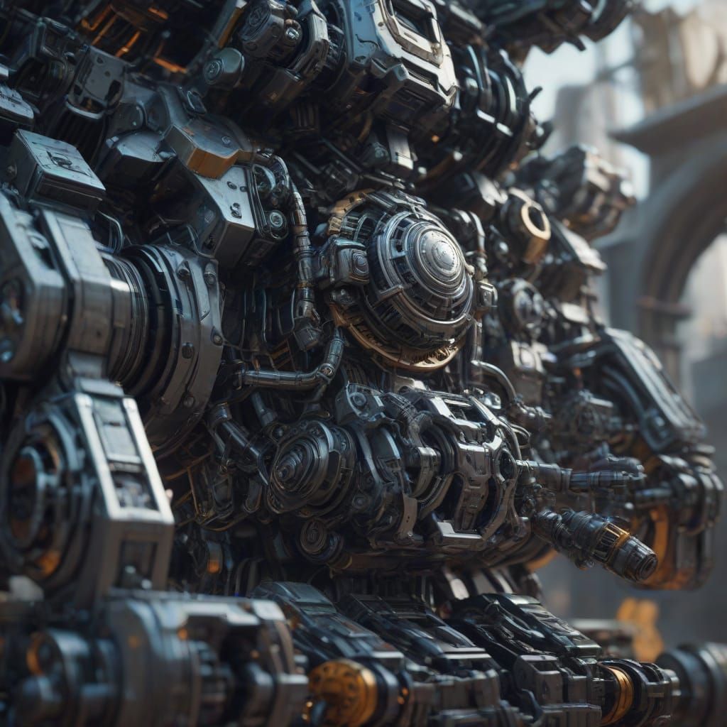 Epic Sci-Fi Mech with Intricate Details