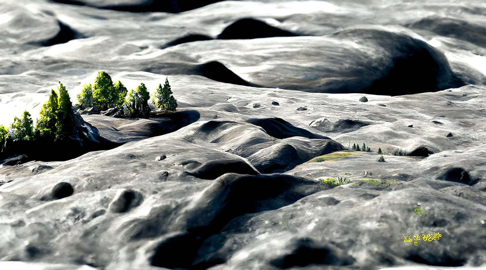 Dramatic Moonscape Vista in High Resolution