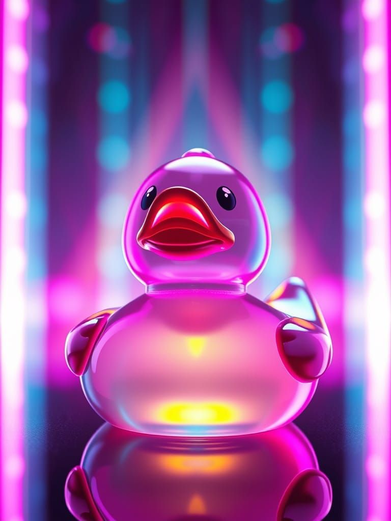 Neon Dreams in Glass Prism Glory