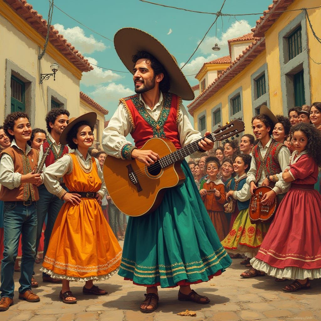 Baker of Aljubarrota Celebrates with Portugal Players