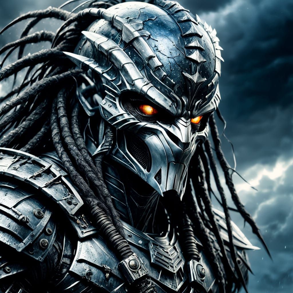 Masked Predator in Luis Royo Dark Fantasy Style