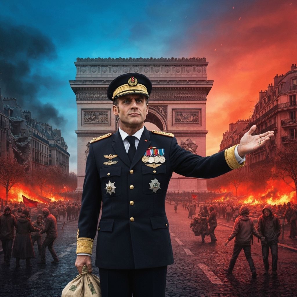 War-Torn Paris General Holds Money, Dystopian Art
