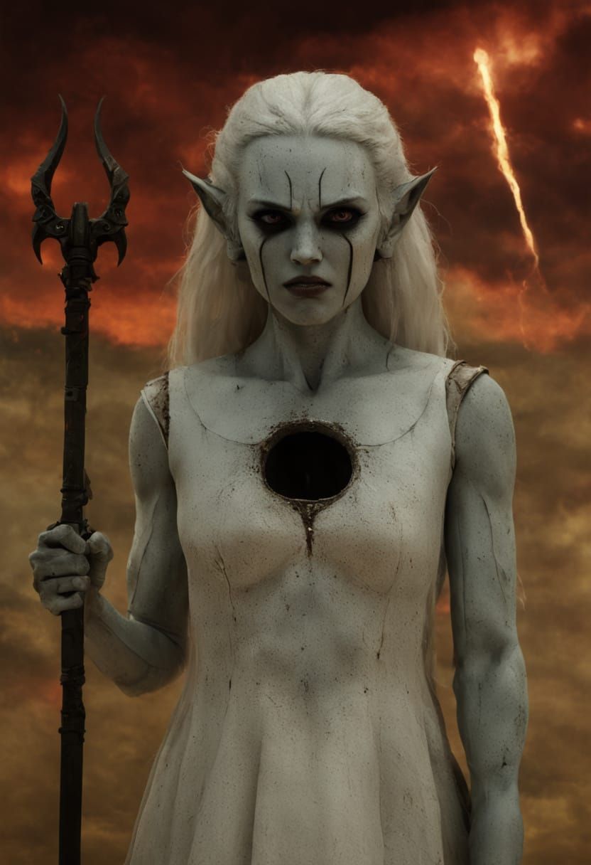 Dramatic Close-Up of Towa with Glowing Eyes