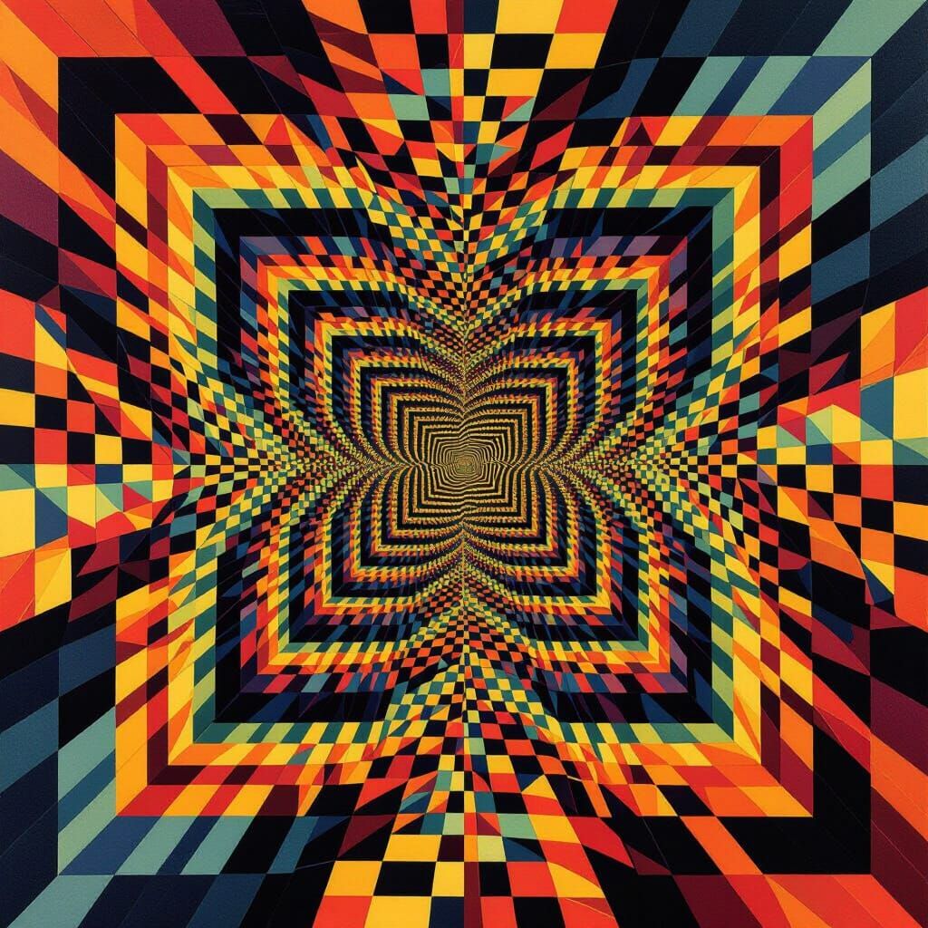 Mesmerizing Optical Illusion Art with Impossible Perspective...