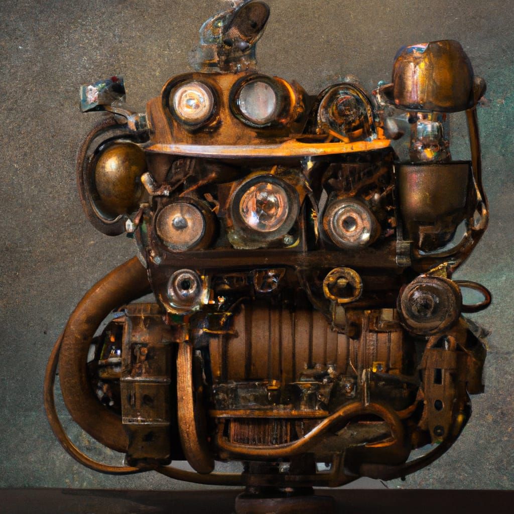 Intricate Steampunk Engine Design
