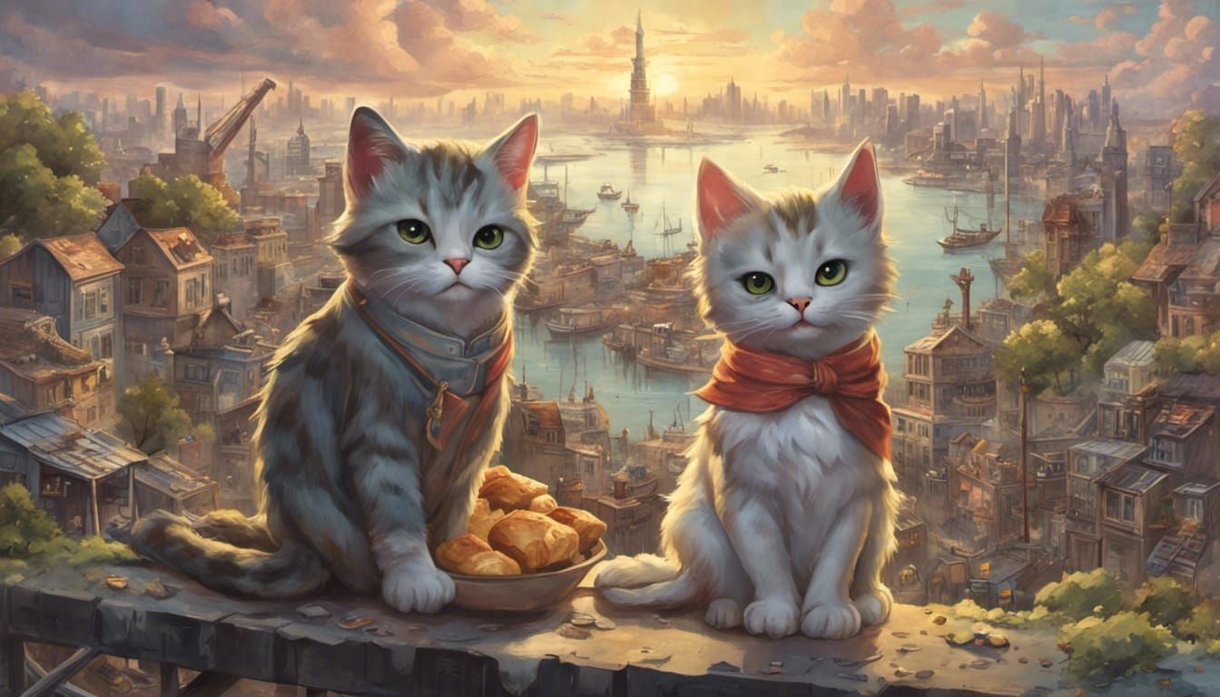 Post-Apocalyptic Cat in Irradiated Scrapyard