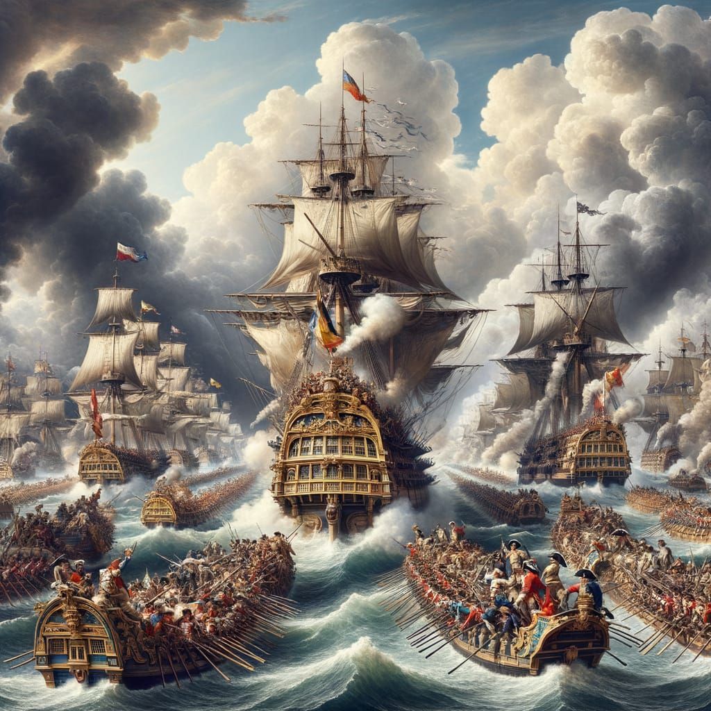 Baroque Naval Battle with Infinite Armies