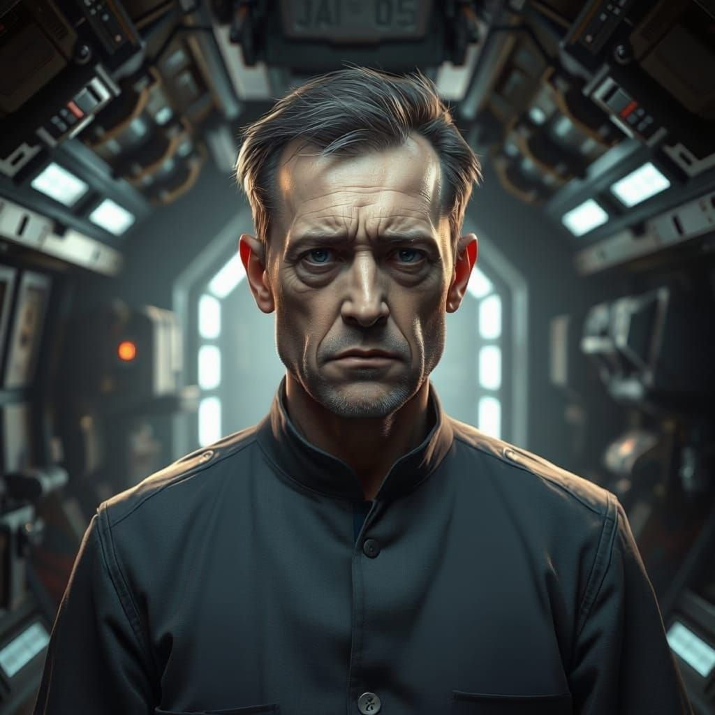 Doctor Working on Rebel Transport in Detailed Matte Painting...