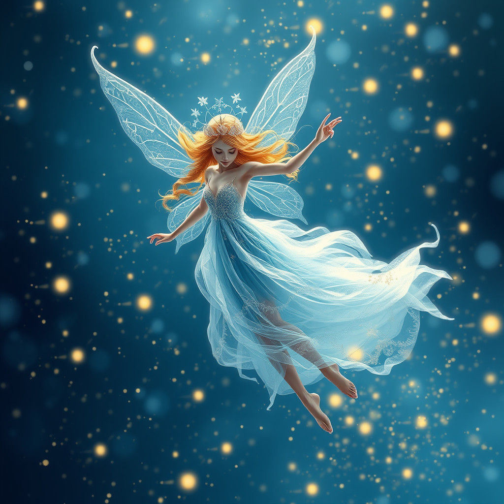 Snow Fairy Dances in Winter Wonderland