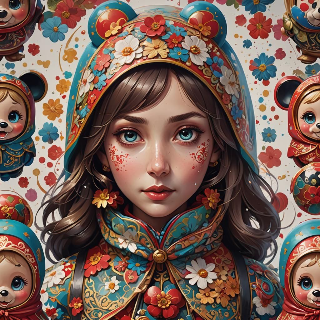 Mickey Mouse Matryoshka Doll Concept Art