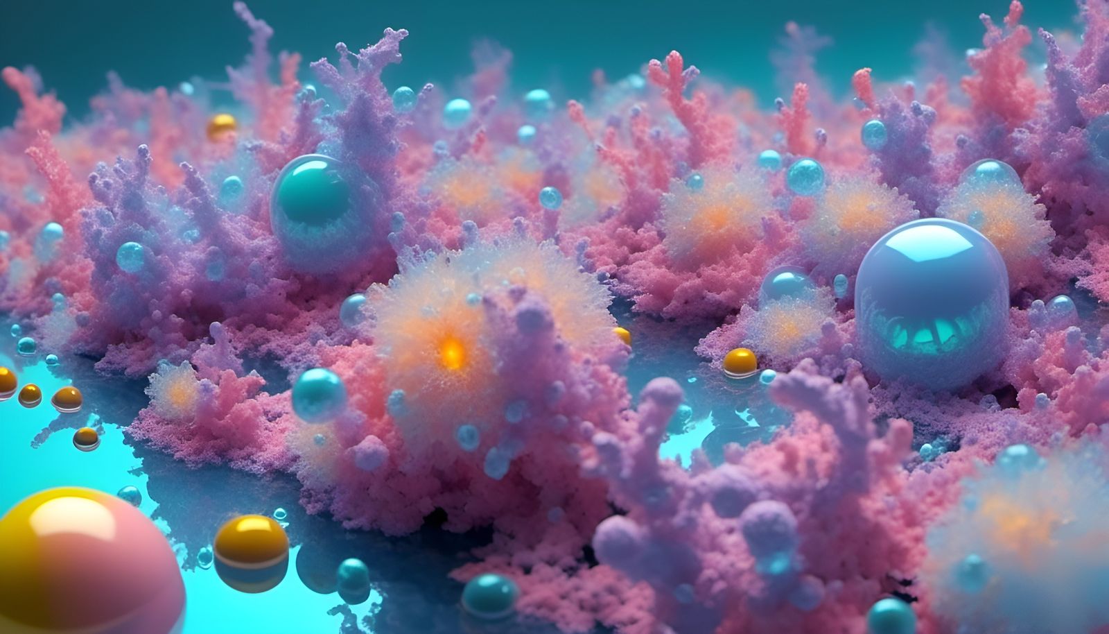 Ethereal Transparent 3D Fractals in Pastel Colors