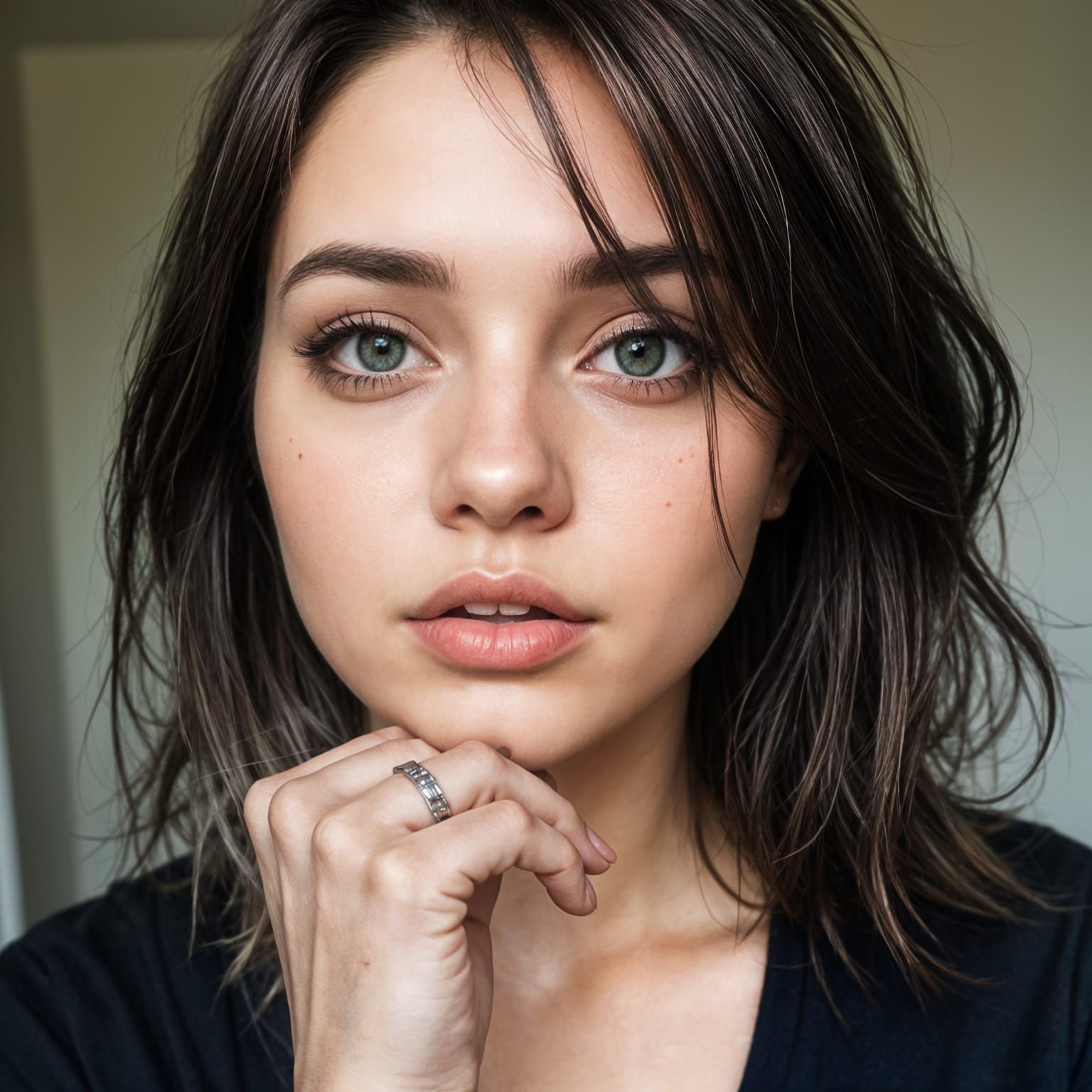 A Gripping Portrait of a Human Hand in Intense Focus