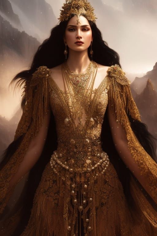 Mountain Goddess Portrait with Fairytale Gown