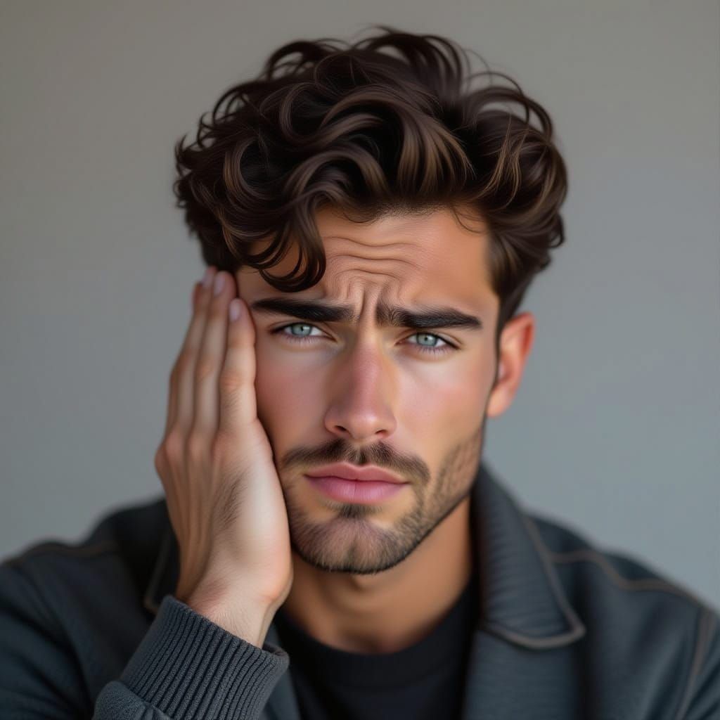 Man in Burning Throne Room, Dark Fantasy Art