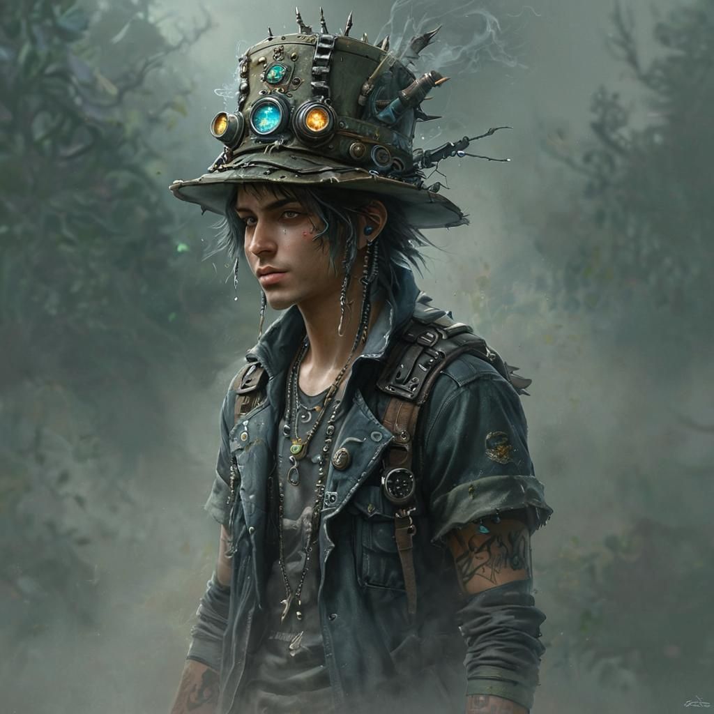 Bio Punk Fashion Portrait in Ethereal Style