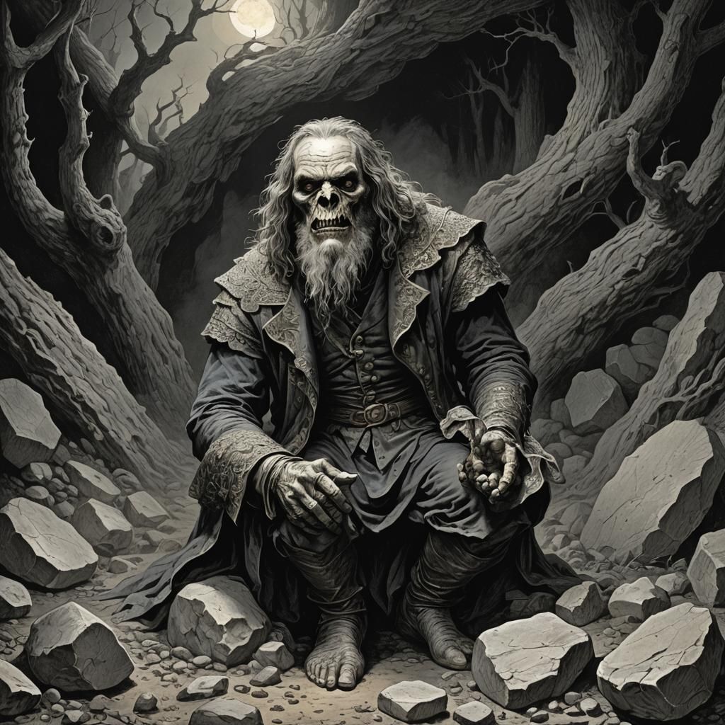 Dark Surreal Horror Art Inspired by Doré