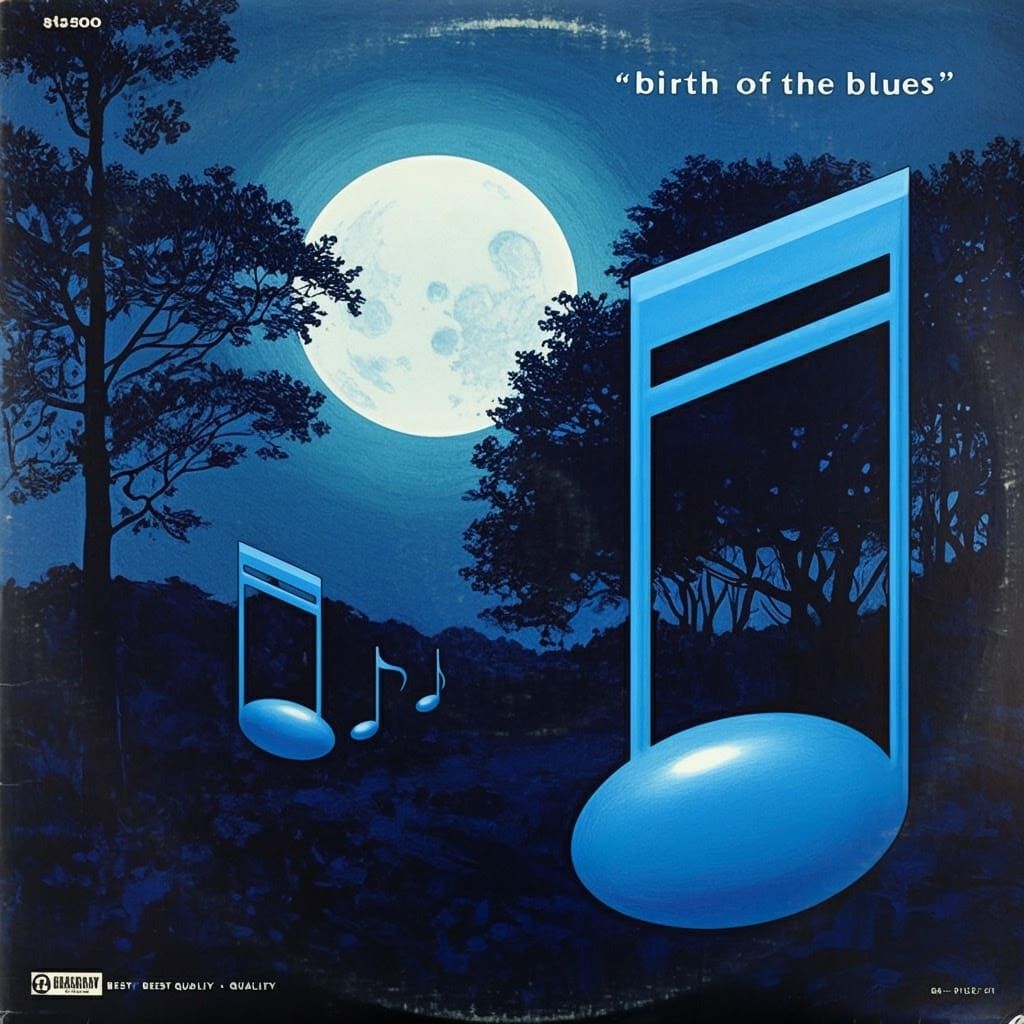 Vintage Album Cover: Birth of the Blues in Blue