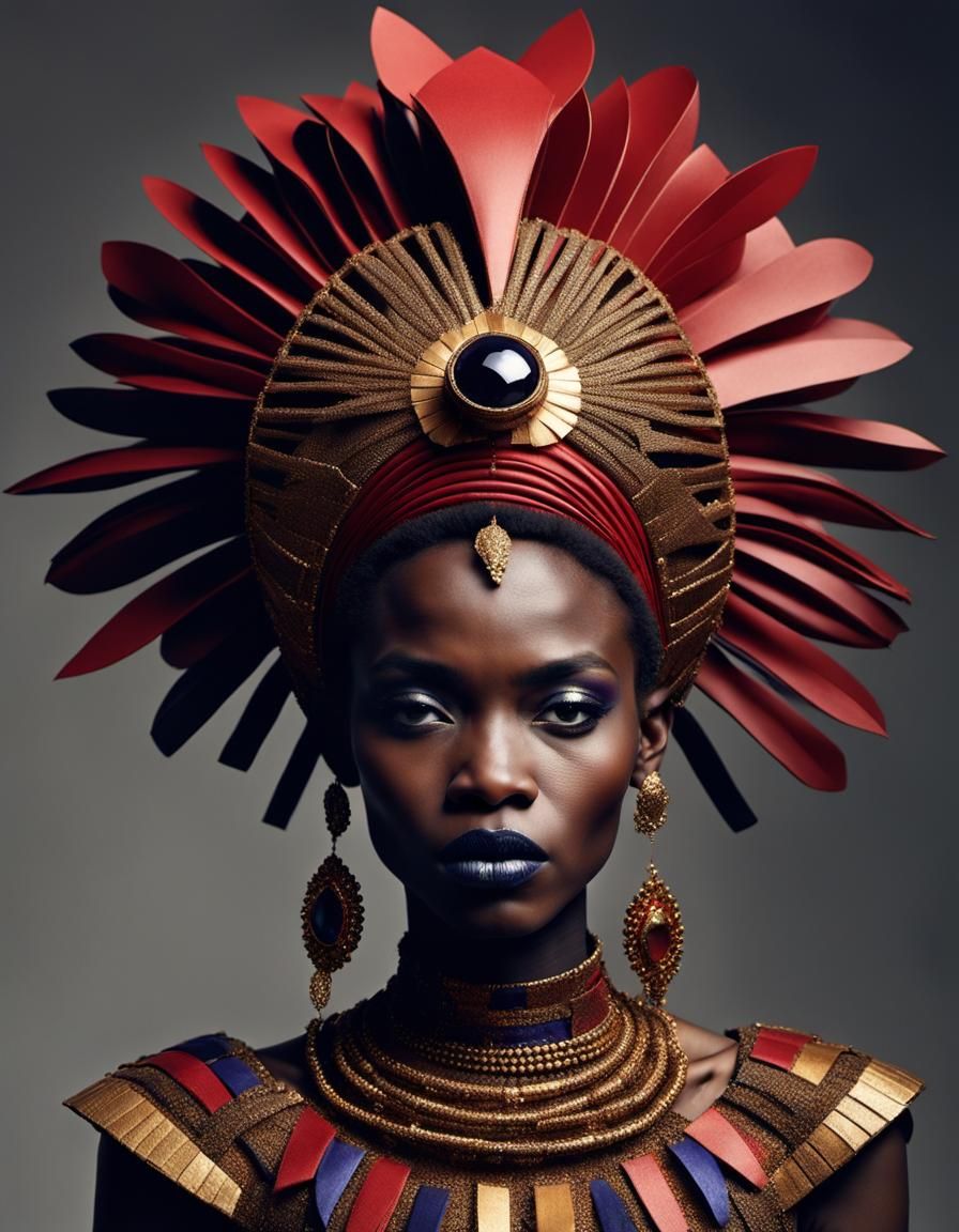 Hauntingly Beautiful African Queen in Haute Couture