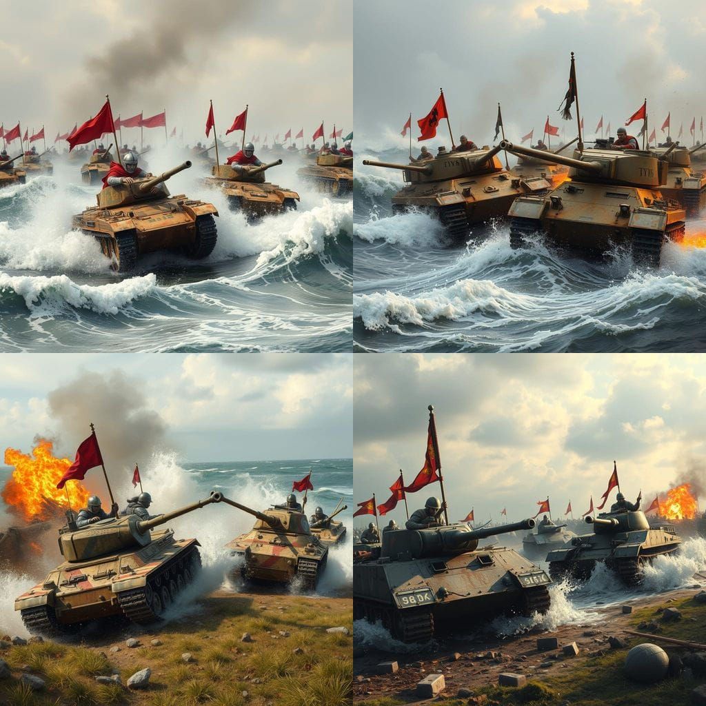 Medieval Warriors Confront Modern Tanks in Epic Battle