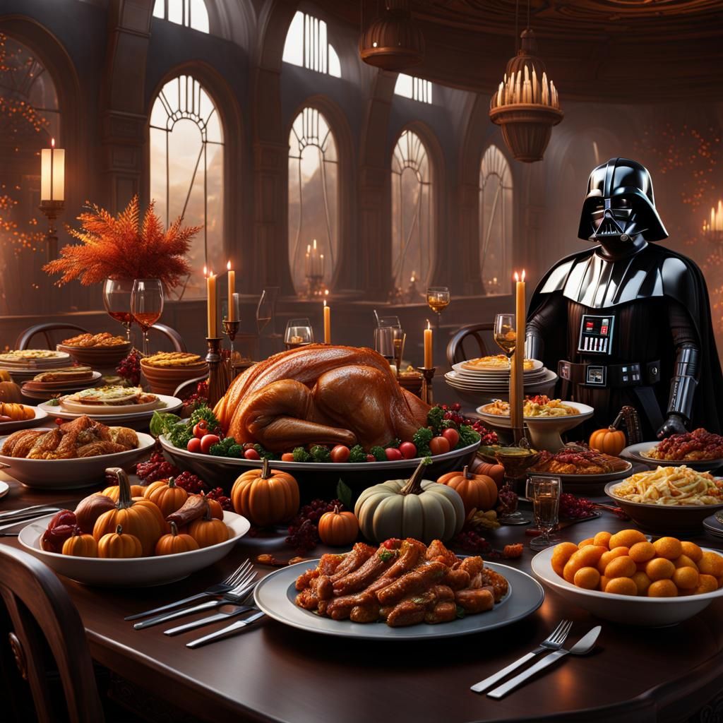 Star Wars Thanksgiving Dinner: Detailed Matte Painting