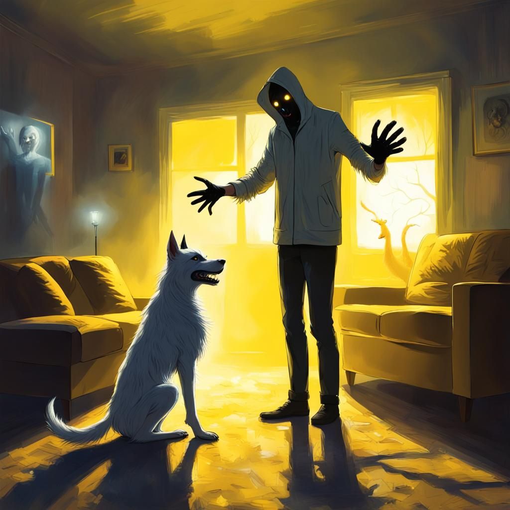 Nightmare Skinwalker Reaching Out in Abstract Horror