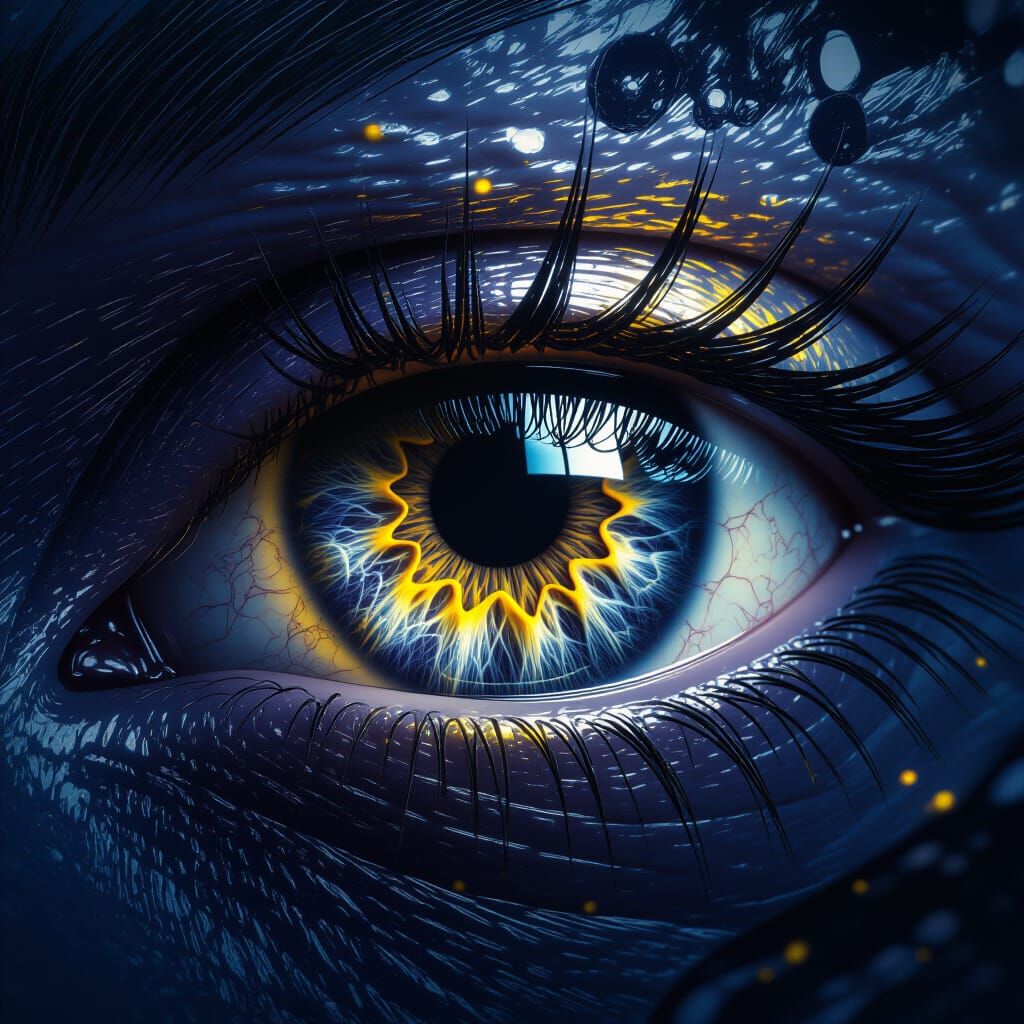 Stormy Eye Iris in Dark Fantasy Style