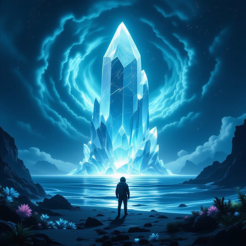 Astronaut Discovers Crystal Structure in Alien Bioluminescen...