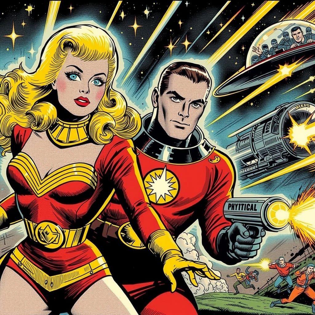Golden Age Superheroine Fights Alien Invaders in Classic Pul...
