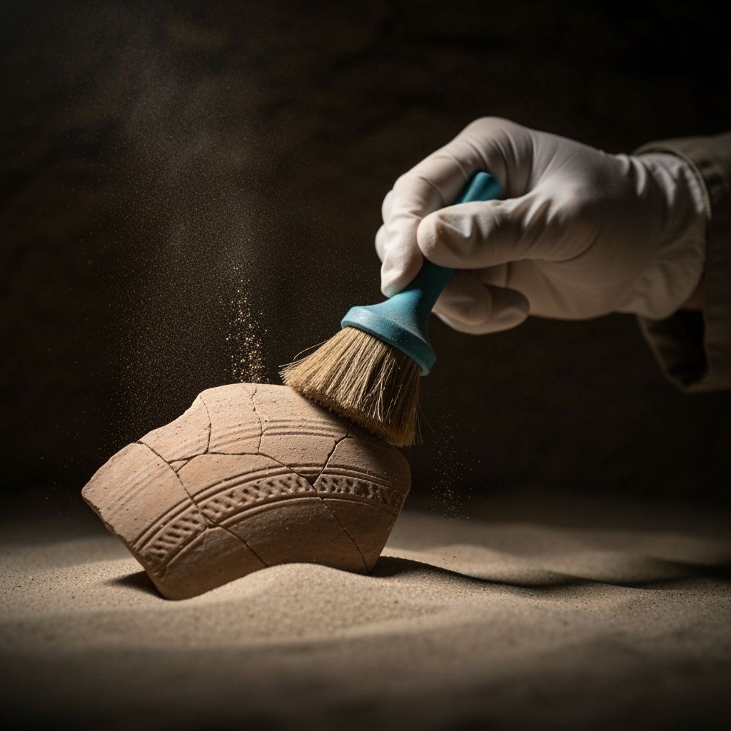 Archaeologist Uncovers Intact Ancient Pottery Shard