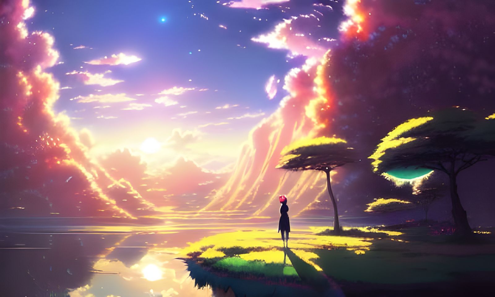 Fantasy Town on Alien Planet: Anime Key Visual