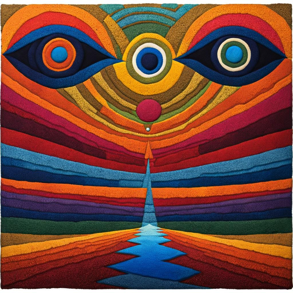 Weeping Eye in Sky: Geometrical Sand Art